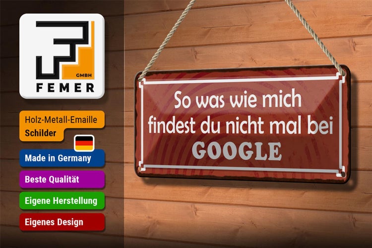 Blechschild SSpruch 27x10cm so was wie mich findest du nicht bei GOOGLE