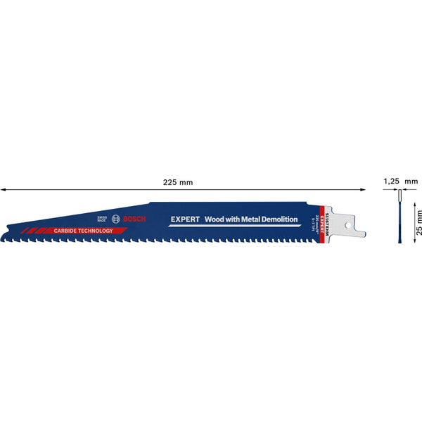 Bosch Expert Wood with Metal Demolition S 1167 XHM Säbelsägeblatt - 2608900398