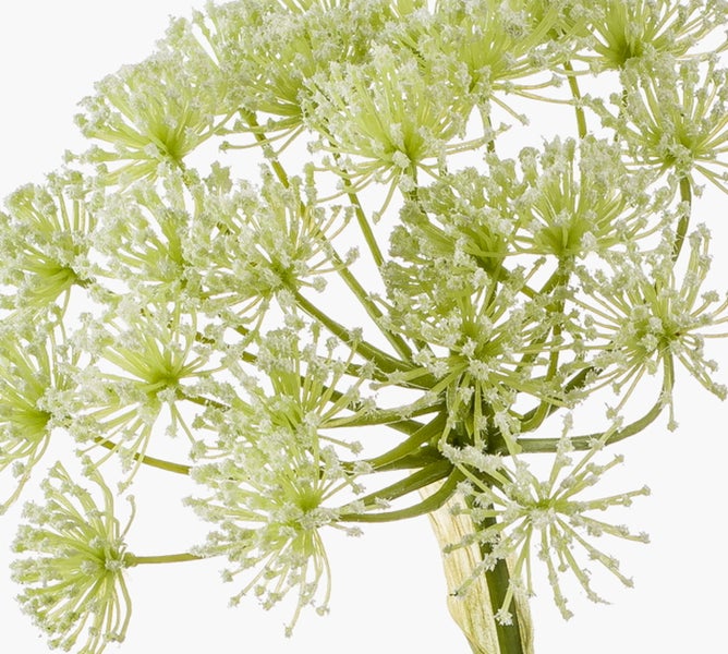 Künstlicher Hibiskus mit grünen Blättern, orangefarbenen Blüten und einer roten Knospe.