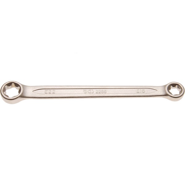 BGS Doppel-Ringschlüssel mit E-Profil-Ringköpfen SW E16 x E22 - 2266