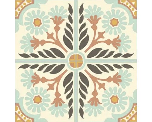 Zement Wand- und Bodenfliese Bella 1461 20x20x1,6 cm