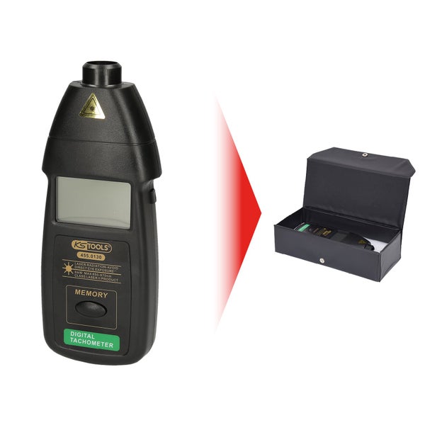 Digitales Tachometer von KS Tools mit Aufbewahrungsbox
