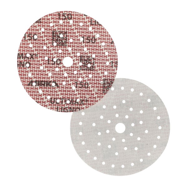 Mirka Ultimax Ligno Ø 150mm Schleifscheiben Klett Multifit / Korn 150 / 100 Stück / Multi-Lochung / zum Schleifen von Holzoberflächen