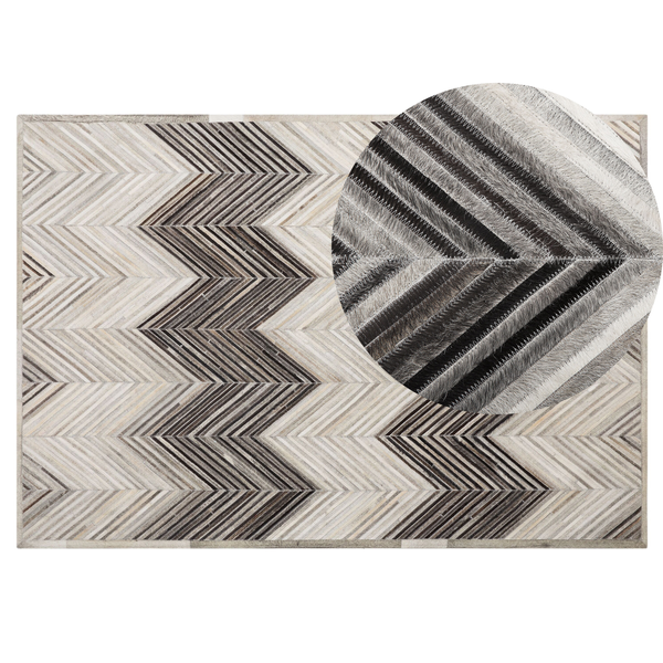 Teppich AYTEPE Grau 140 x 200 cm Echtleder