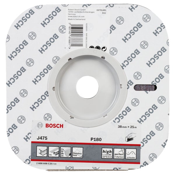 Bosch Schleifpapierrolle, Körnung P180, 38 mm x 25 m