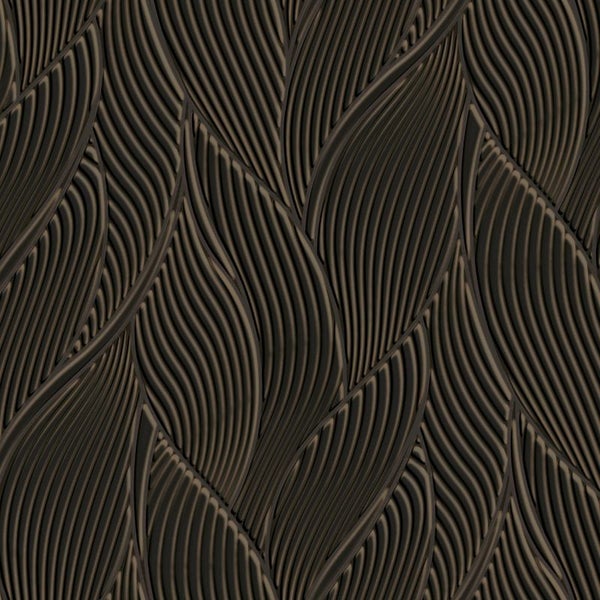Zambaiti Tapete Blätter Schwarz - 70 cm x 10.05 m - 662143