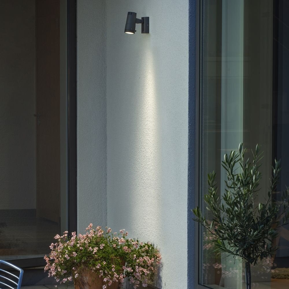 LED Außenwandspot Andria aus Aluminium in Anthrazit