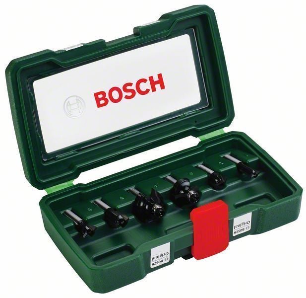 Bosch Fräser-Set-HM 6tlg. Durchmesser: 8 mm Schaft - 2607019463