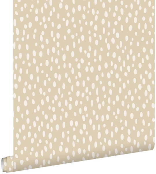 ESTAhome Tapete Punkte Beige - 0,53 x 10,05 m - 139554