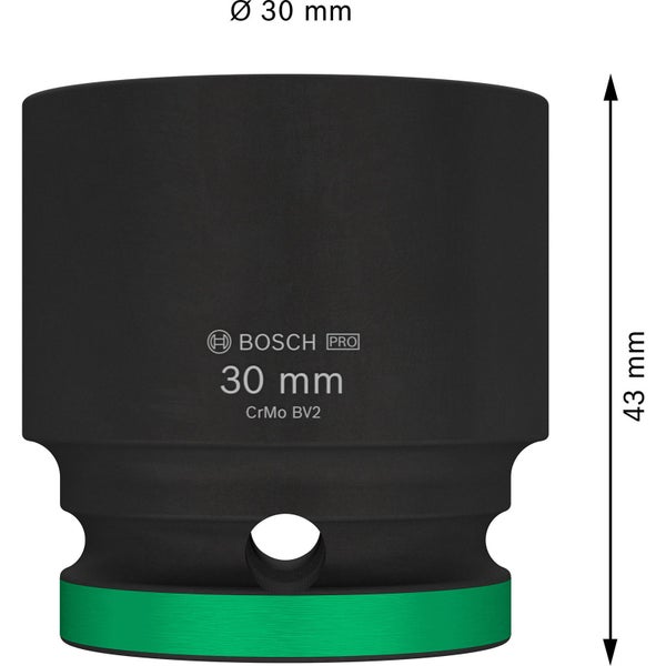 Bosch PRO Impact Socket 1/2 30 mm Standard - 2608003057