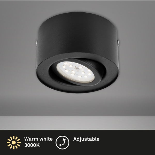 LED Aufbauleuchte Deckenlampe 5 W Reflektor schwenkbar Ø9cm Briloner