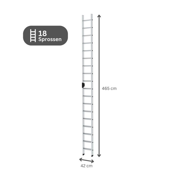 PROREGAL Stufen-Anlegeleiter Ohne Traverse 18 Stufen