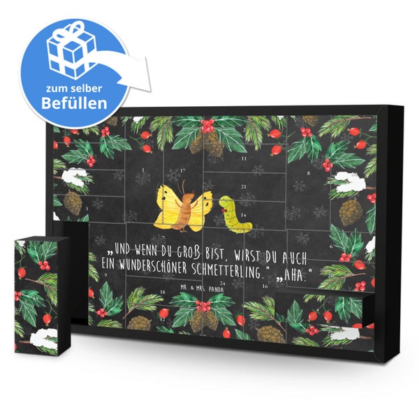 Mr. & Mrs. Panda Befüllbarer Adventskalender Raupe Schmetterling - Schwarz