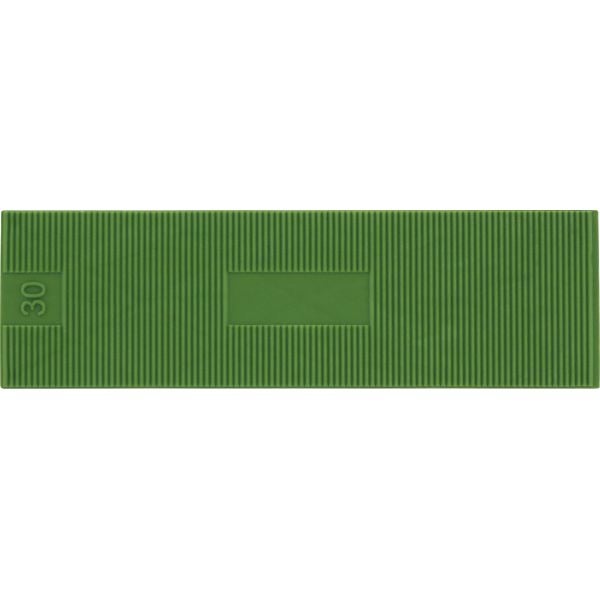 Triuso Unterlegplättchen 100x30x5mm grün Kunststoff - 30 Stück je Verpackungseinheit