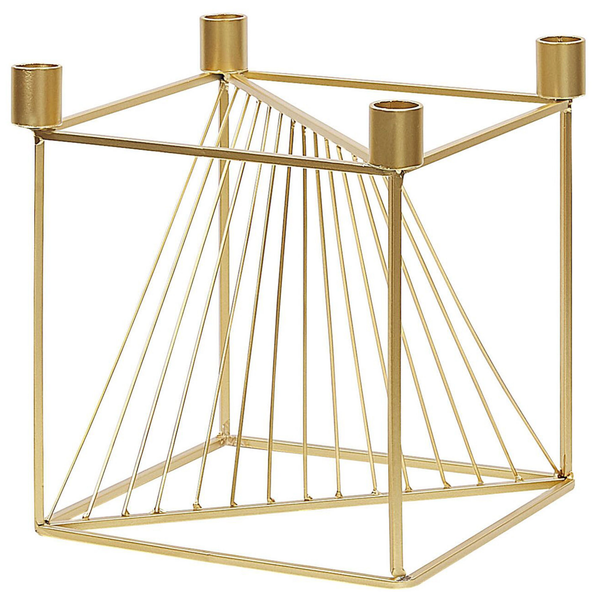 Goldfarbiger Kerzenständer für vier Kerzen