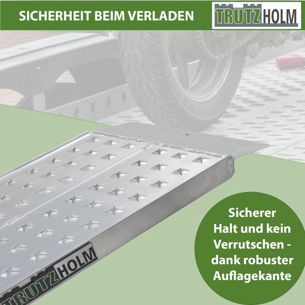 Tragbare Aluminium Laderampe von TrutzHolm für sicheres Verladen