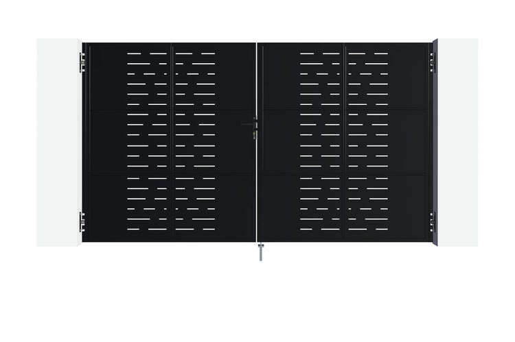 Tor mit horizontalen Aussparungen