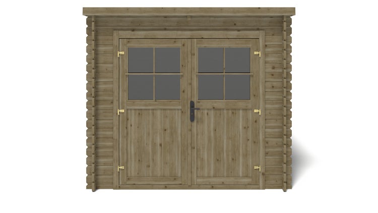 Gartenhaus, Gerätehaus 6,25m2 - 2,50x2,50m - 28mm - Imprägniert