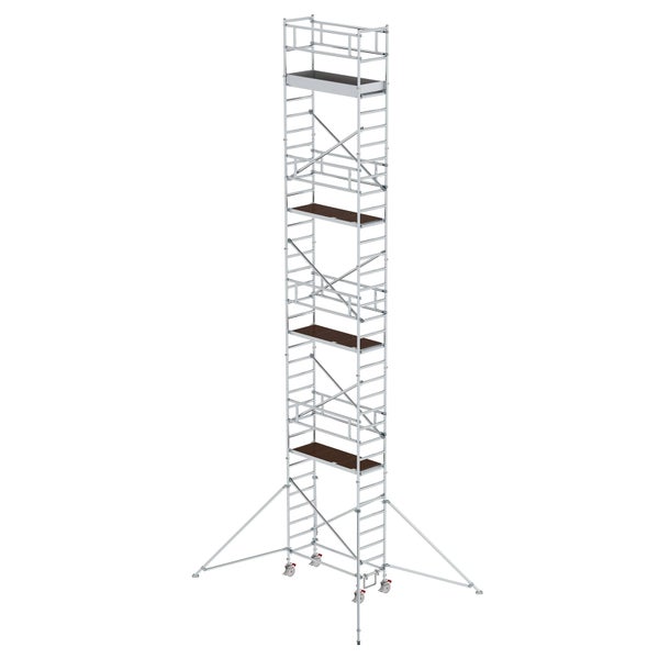 MUNK Aluminium-Rollgerüst mit Ausleger 1,80x0,75m Plattform 11,51m AH