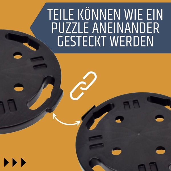 Verbindbare schwarze Kunststoffplatten
