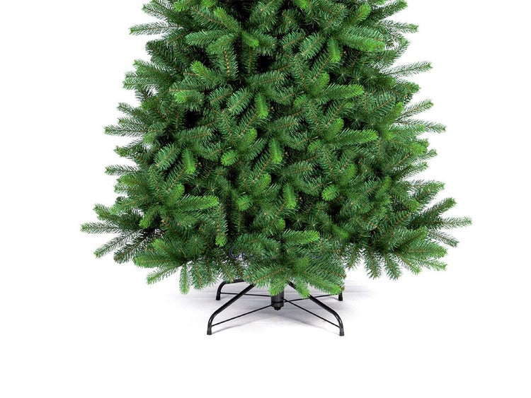 Künstlicher Weihnachtsbaum Laurin 150cm, Tannenbaum Christbaum Kunstbaum Dekobaum mit Metallständer