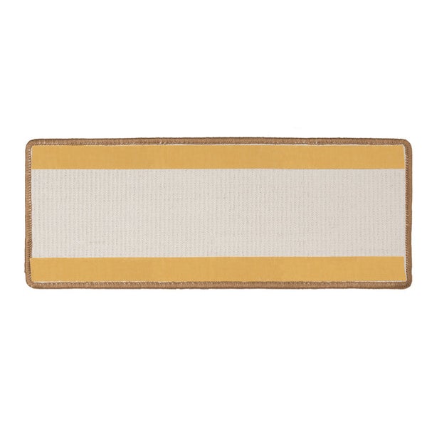 FLOORDIREKT Stufenmatte aus Sisal - Pure Nature - Umkettelt & Selbstklebend - Kork - 23,5 x 65 cm - Rechteckig ohne Lippe