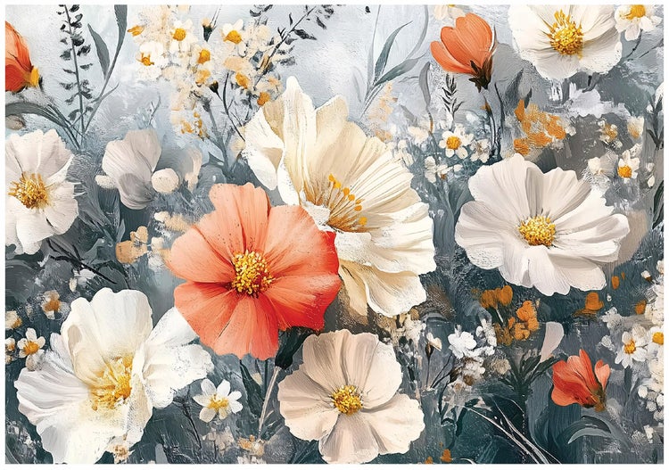Fototapete Blumenwiese Wohnzimmer Vlies Tapete 300x210 cm
