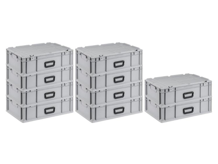 PROREGAL SuperSparSet 10 x Eurobox NextGen Portable HxBxT 18,5 x 40 x 60 cm 34 Liter Eurobehälter Transportbox Transportbehälter Stapelbehälter