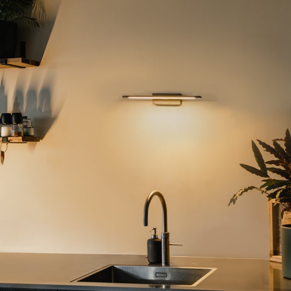 Wandleuchte schwarz 41,5 cm inkl. LED IP44 - Jerre