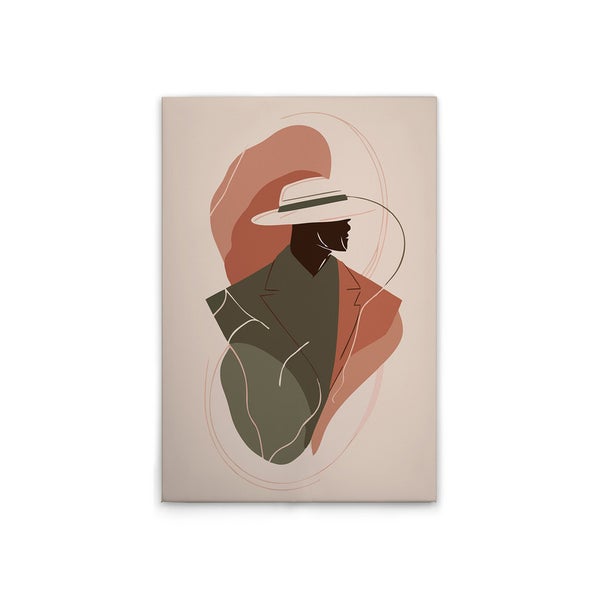 Dekoratives Wandbild mit abstraktem Herrenmotiv