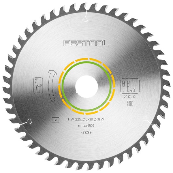 Festool Kreissägeblatt WOOD FINE CUT HW 225 x 2,6 x 30 W48 - 488289