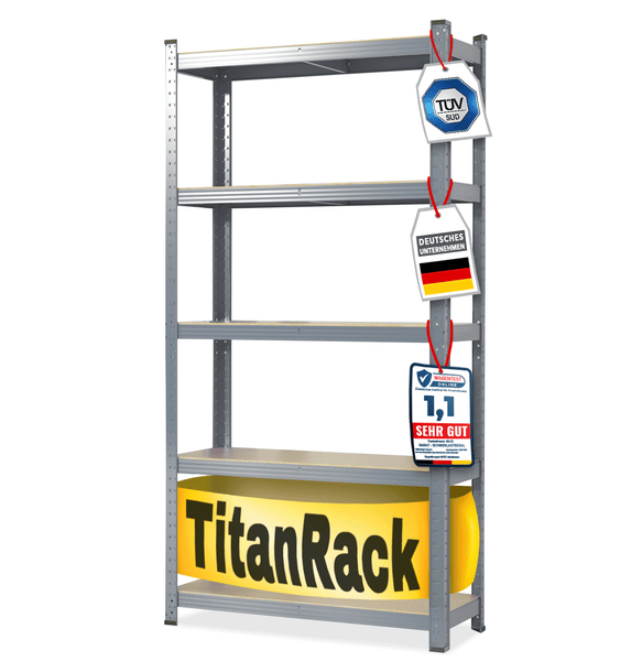 FLOORDIREKT Schwerlastregal - Universal einsetzbar - Anthrazit-Grau - 200 x 120 x 60 cm - Traglast 875 kg