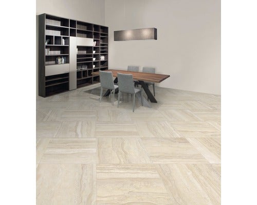 Wand- und Bodenfliese Memento Travertino ambra lappato 59x118 cm