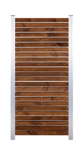 GartenLand Rhombus Holz Zaun Craftwood ca. 81,5 x 180 cm Skandinavische Kiefer Braun FSC® Ohne Pfosten Ohne Abschlussleiste