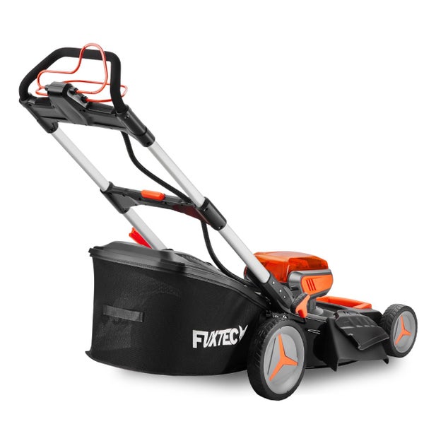 Akkurasenmäher mit Fangkorb