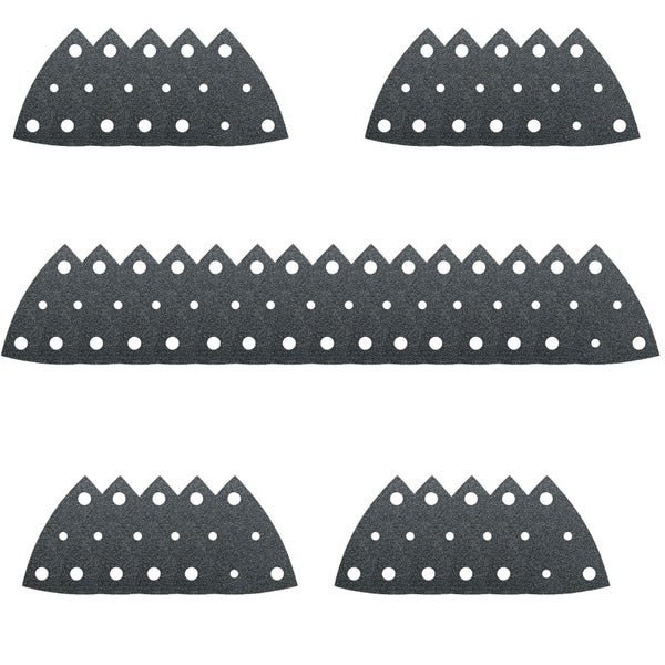 Mehrere Schleifpapiere mit gelochter Oberfläche