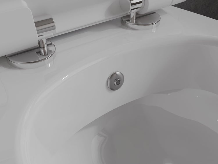Aqua Bagno Hänge-Dusch-WC 10.10.02.01.KT – Spülrandlos – Bidetfunktion – Softclose-Sitz
