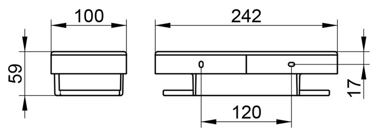KEUCO Smart.2 Duschablage Duschkorb zum Bohren Metall verchromt/weiß