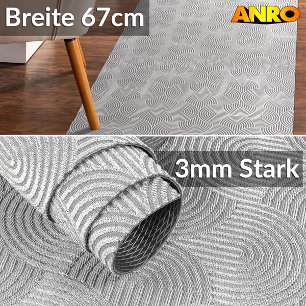Anro Teppich mit 67 Zentimeter Breite und 3 Millimeter Stärke