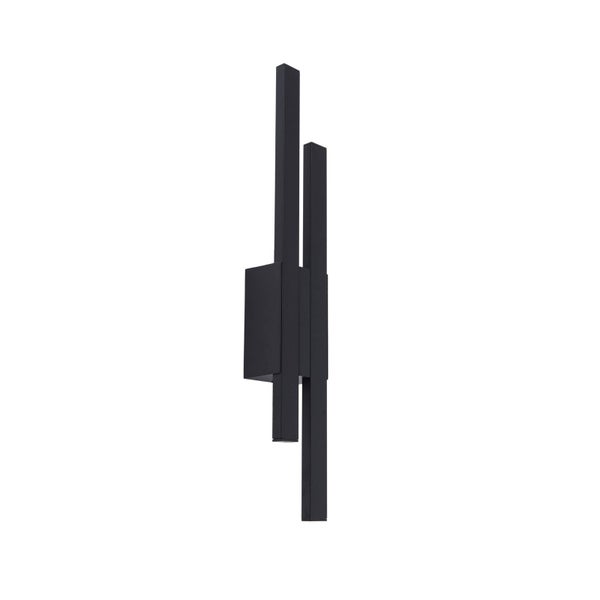 Lindby LED Wandleuchte außen Sakari (spritzwassergeschützt (Modern) in Schwarz aus Aluminium (2 flammig, ) - Außenwandleuchten Wandlampe Led Außenlampe Outdoor für Außenwand/Hauswand