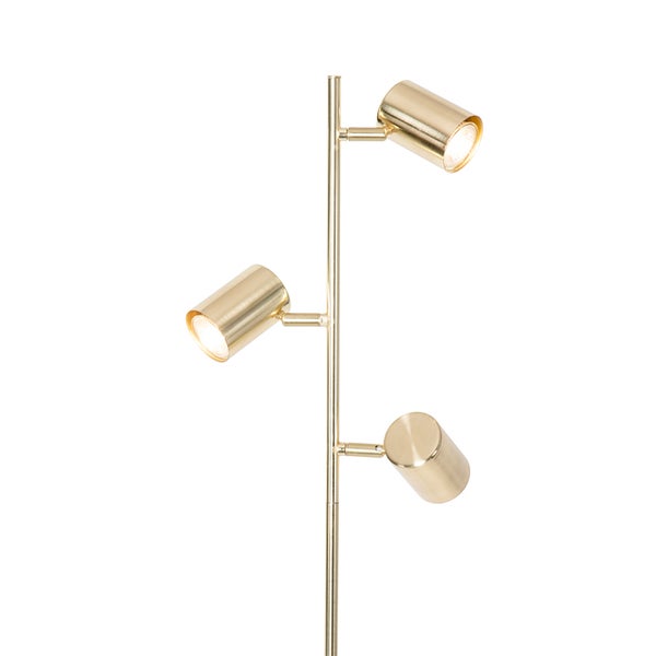 Stehlampe mit drei Strahlern aus Metall