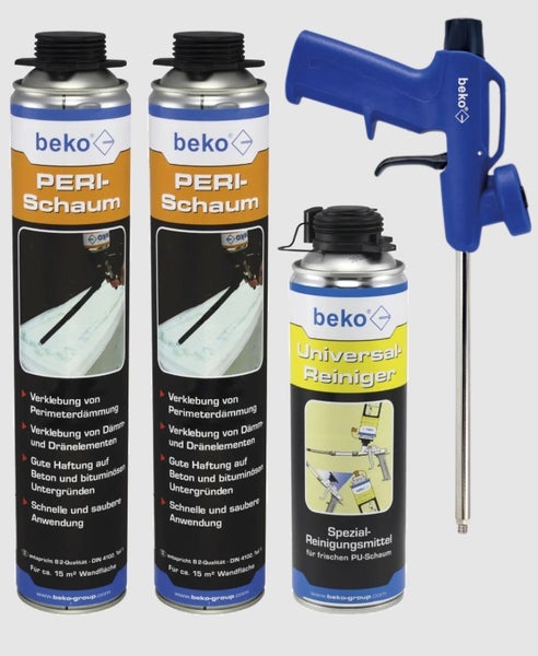 Beko Peri-Schaum-Set (Pistole,Reiniger) 4tlg. - 1 Set