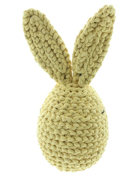 FRANK FLECHTWAREN|Hasenfigur Professor Hoppel, Höhe 30 cm, KUNSTSTOFF, TEXTIL, KUNSTFELL, METALL