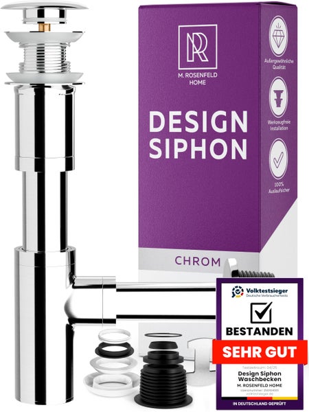 M. Rosenfeld Home Design Siphon und zugehörige Verpackung