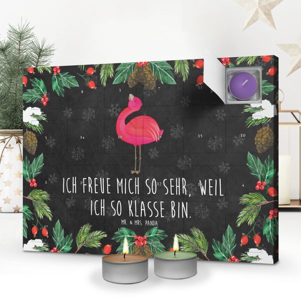 Mr. & Mrs. Panda Duftkerzen Adventskalender Flamingo Stolz - Schwarz