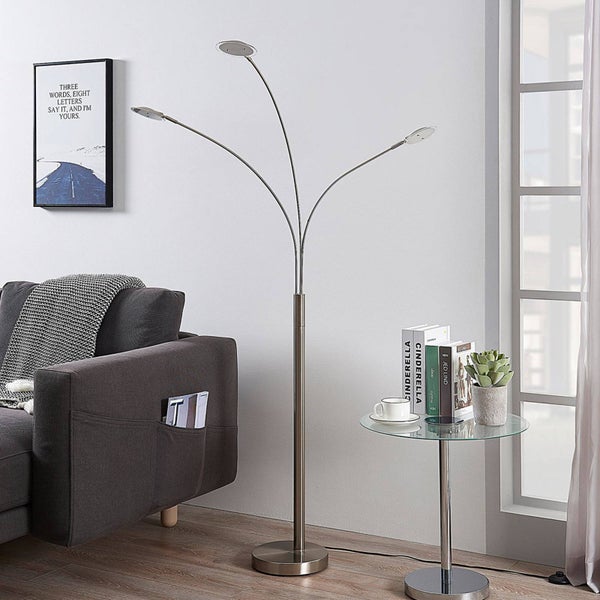Lindby LED Stehlampe Anea (Modern) in Alu aus Metall (31 flammig, ) - Stehleuchte Floor Lamp Standleuchte Wohnzimmerlampe Wohnzimmerleuchte