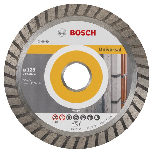 Bosch Diamanttrennscheibe Standard for Universal Turbo 125x22,23x2x10 mm 2608602394