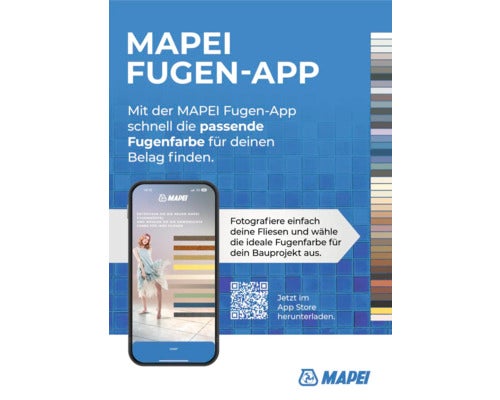 MAPEI Fugen-App zur schnellen Auswahl der passenden Fugenfarbe.