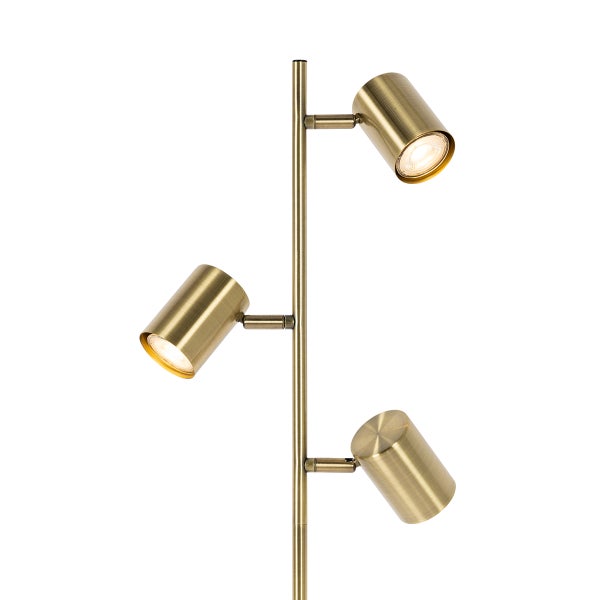 Stehlampe mit drei Strahlern aus Metall