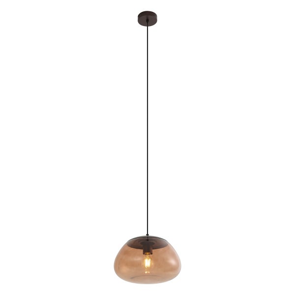Moderne Hängeleuchte mit einem tropfenförmigen Glasschirm und einem schmalen Kabel zur Deckenmontage